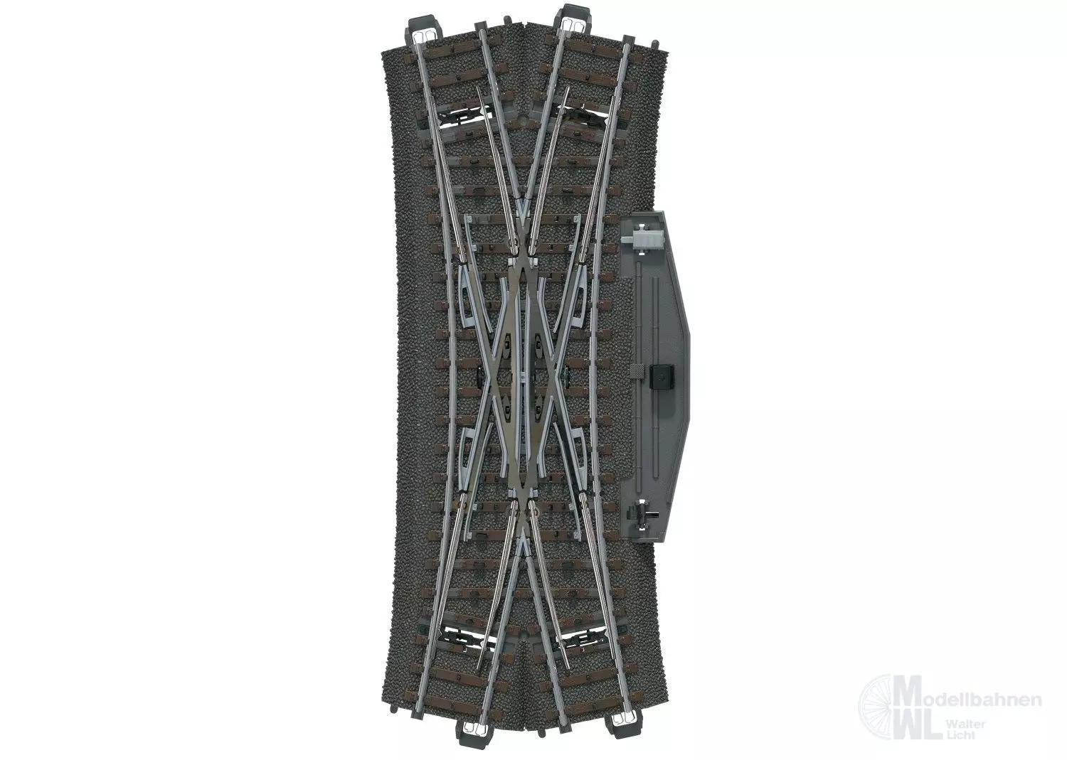 Märklin 24624 - DKW Weiche elektrisch mit beleuchteter Laterne H0/WS