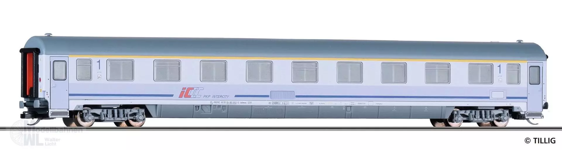 Tillig 16286 - Personenwagen PKP Intercity Ep.VI 1.Kl. A9mnouz TT 1:120