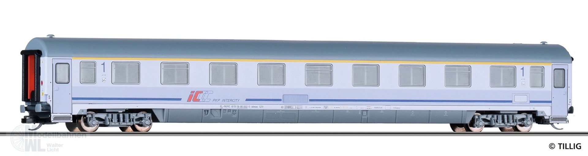 Tillig 16286 - Personenwagen PKP Intercity Ep.VI 1.Kl. A9mnouz TT 1:120