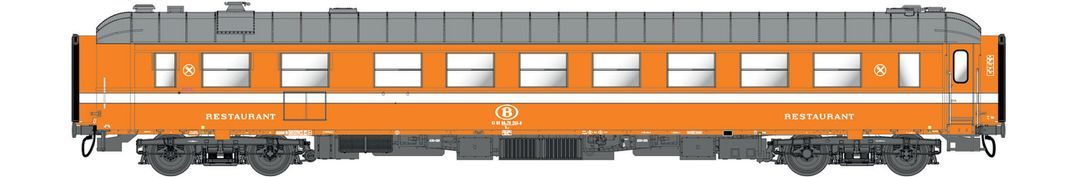 LS Models 42995 - Speisewagen Breda Wr C1 SNCB /NMBS orange Ep.V IB H0/GL
