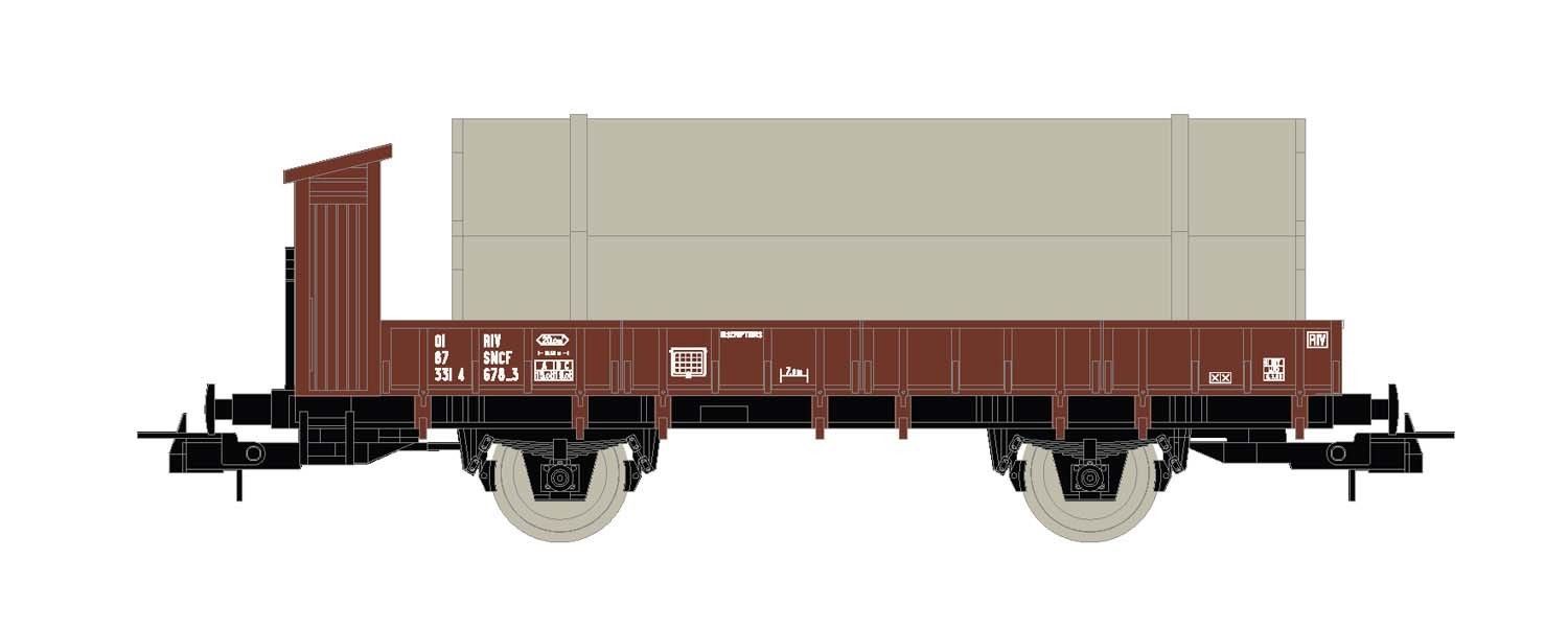 Jouef 5704 - Flachwagen SNCF beladen mit Röhren H0/GL