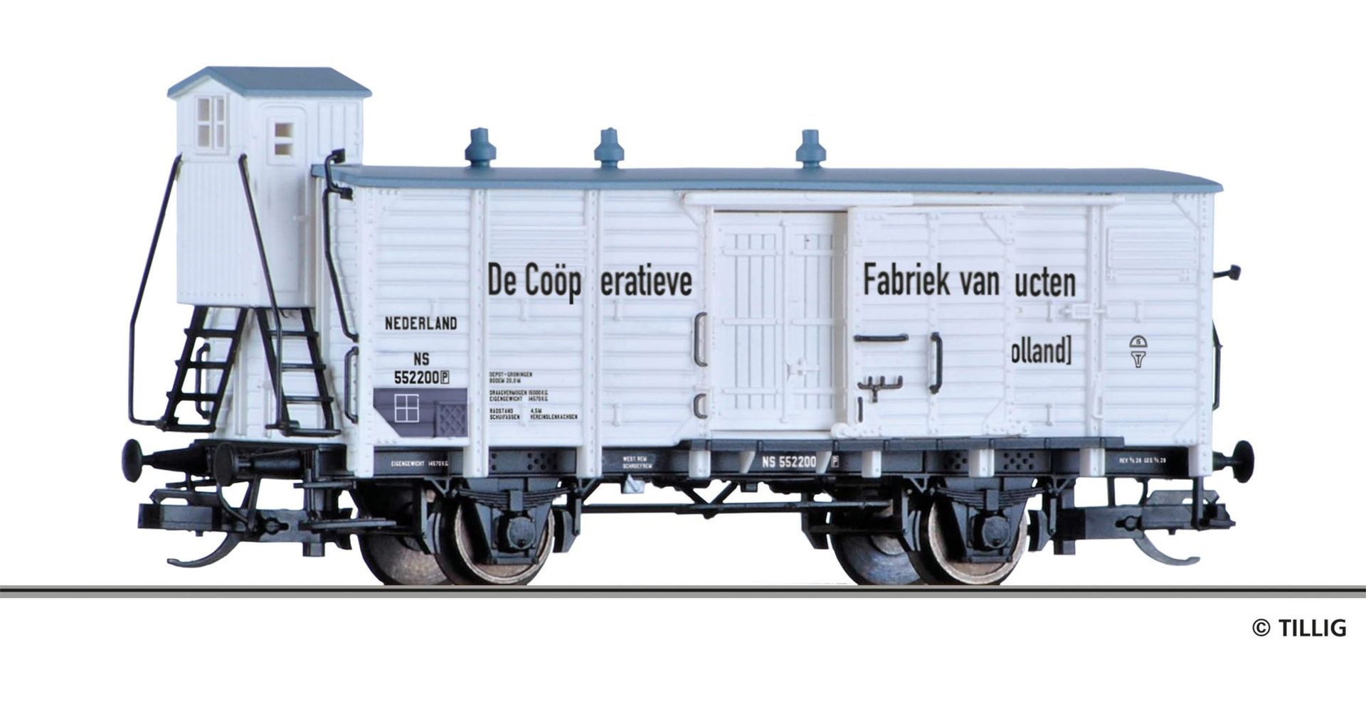 Tillig 17383 - Wärmeschutzwagen NS Ep.II Cooperatieve Fabriek van Melkproducten TT 1:120