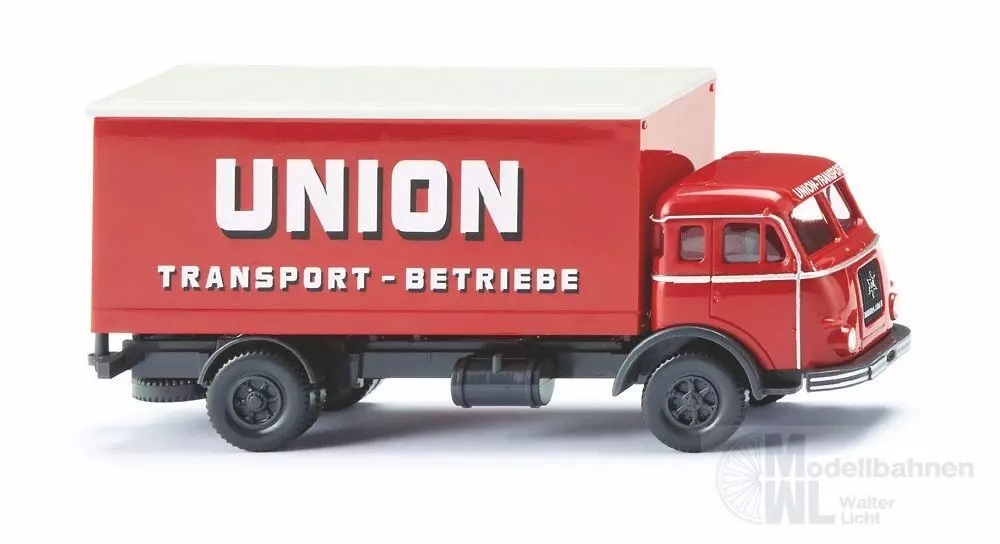 Wiking 042502 - Koffer-Lkw Henschel Union Transporte H0 1:87
