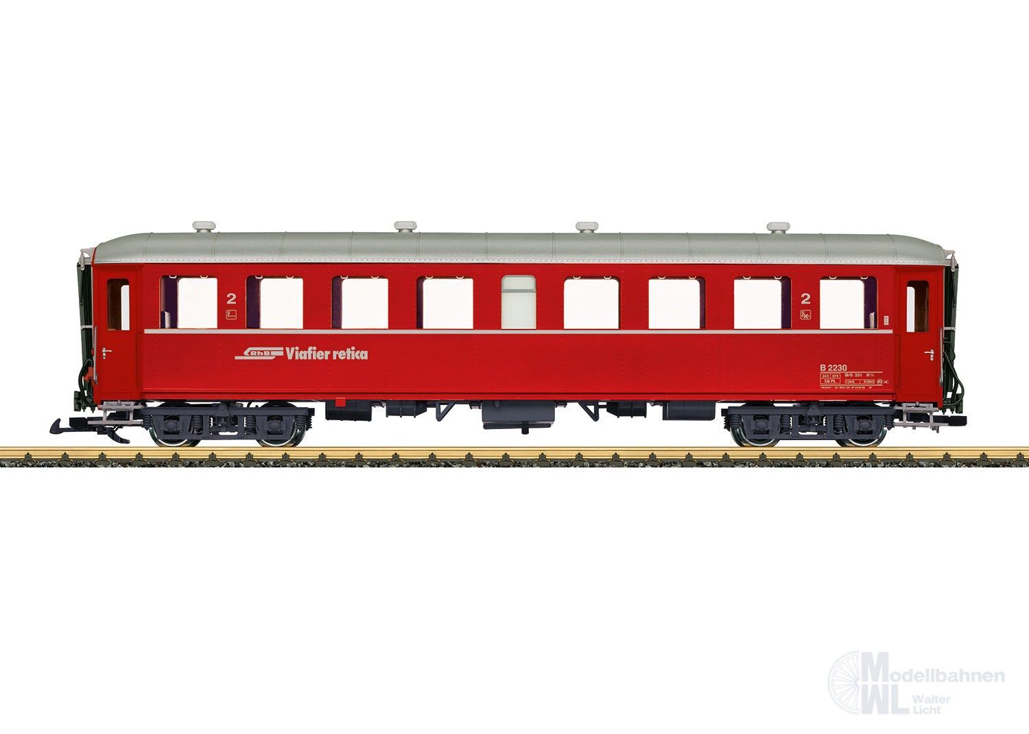 LGB 31527 - Schnellzugwagen RhB ep.IV 2.Kl. Spur G 1:22,5