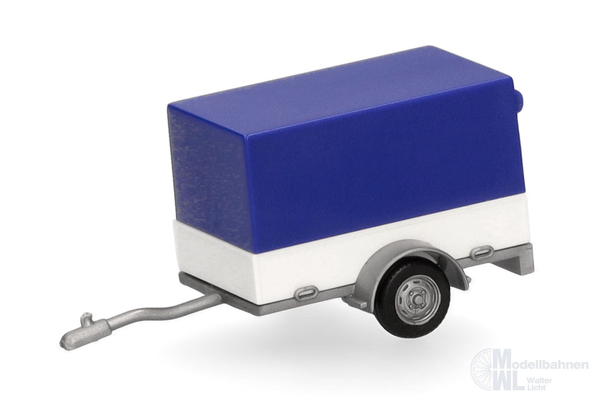 Herpa 051576-006 - PKW-Anhänger blau-weiß H0 1:87