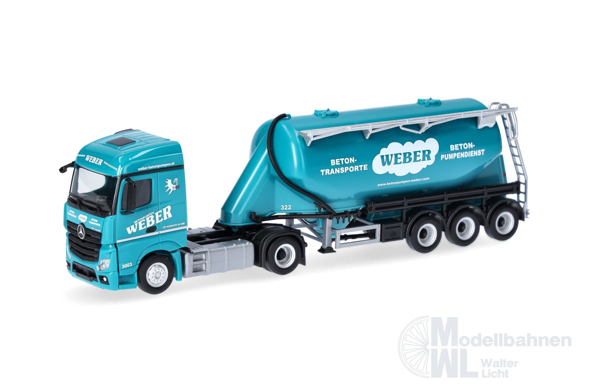 Herpa 320351 - Mercedes-Benz Actros 18 Str. Eutersilo-Sattelzug H0 1:87