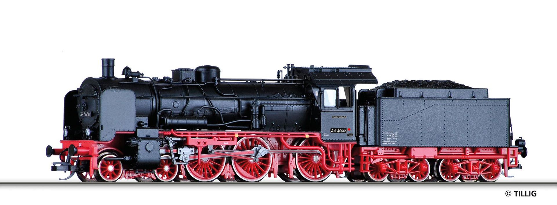Tillig 02031 - Dampflok BR 38.10 DR Ep.III TT 1:120 Tillig 02031 - Dampflok BR 38.10 DR Ep.III TT 1:120