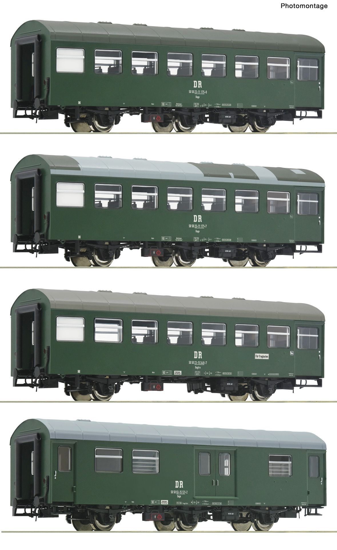 Roco 6200236 - 4er Set Rekowagen DR