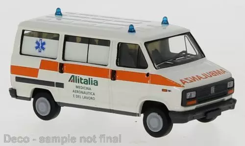 Brekina 34910 - Fiat Ducato AmbulanzaAlitalia H0 1:87