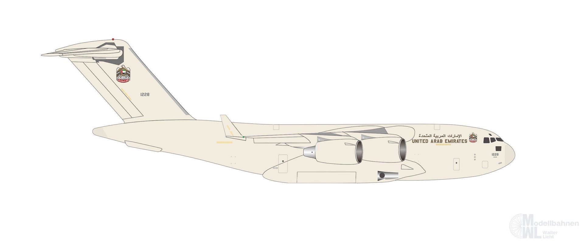 Herpa 539395 - C-17 UAE AirForce 15th AS Zayed 1:500