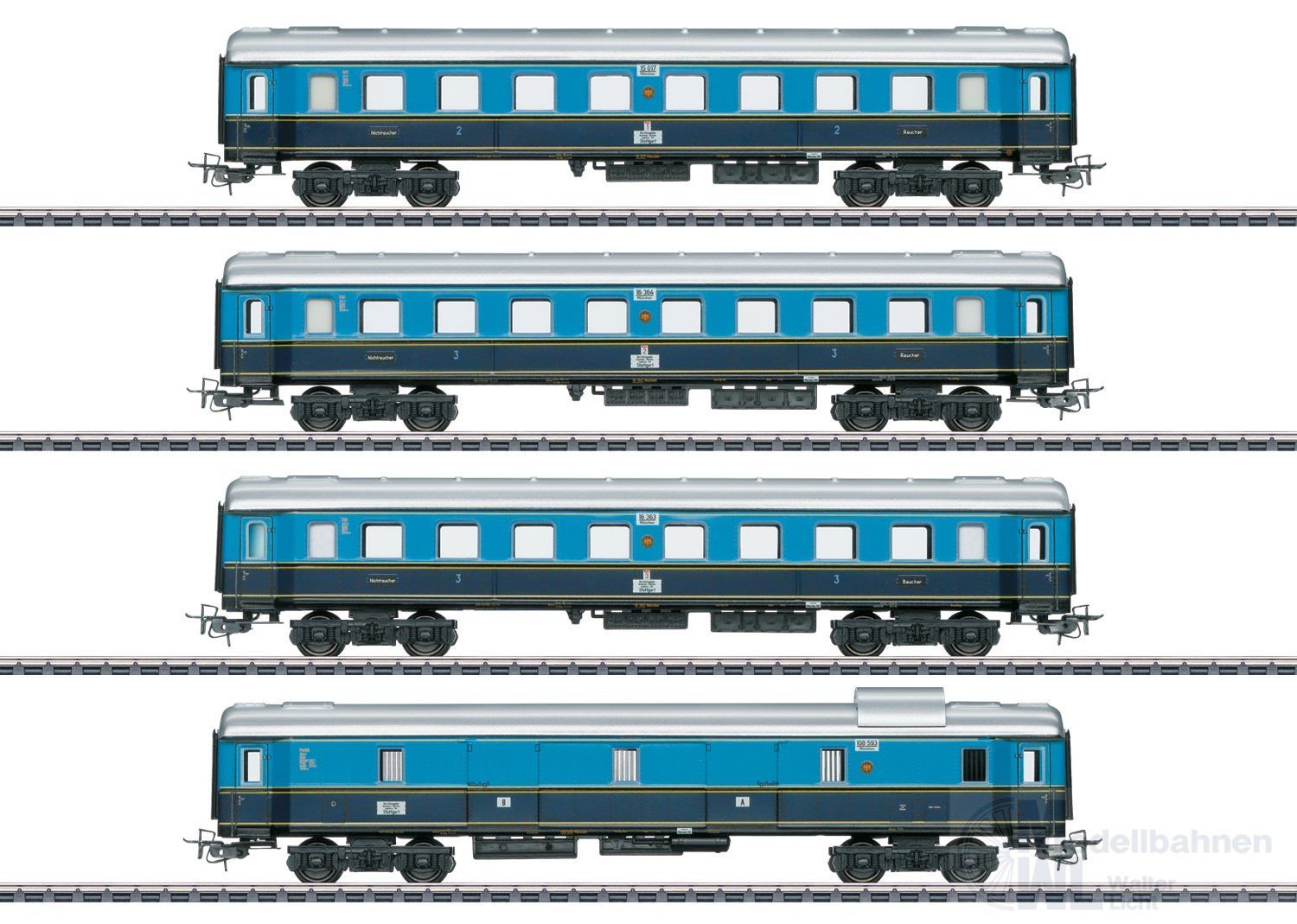 Märklin 40361 - MHI Schnellzugwagen Set Karwendel Express DRG Ep.II 4.tlg. H0/WS