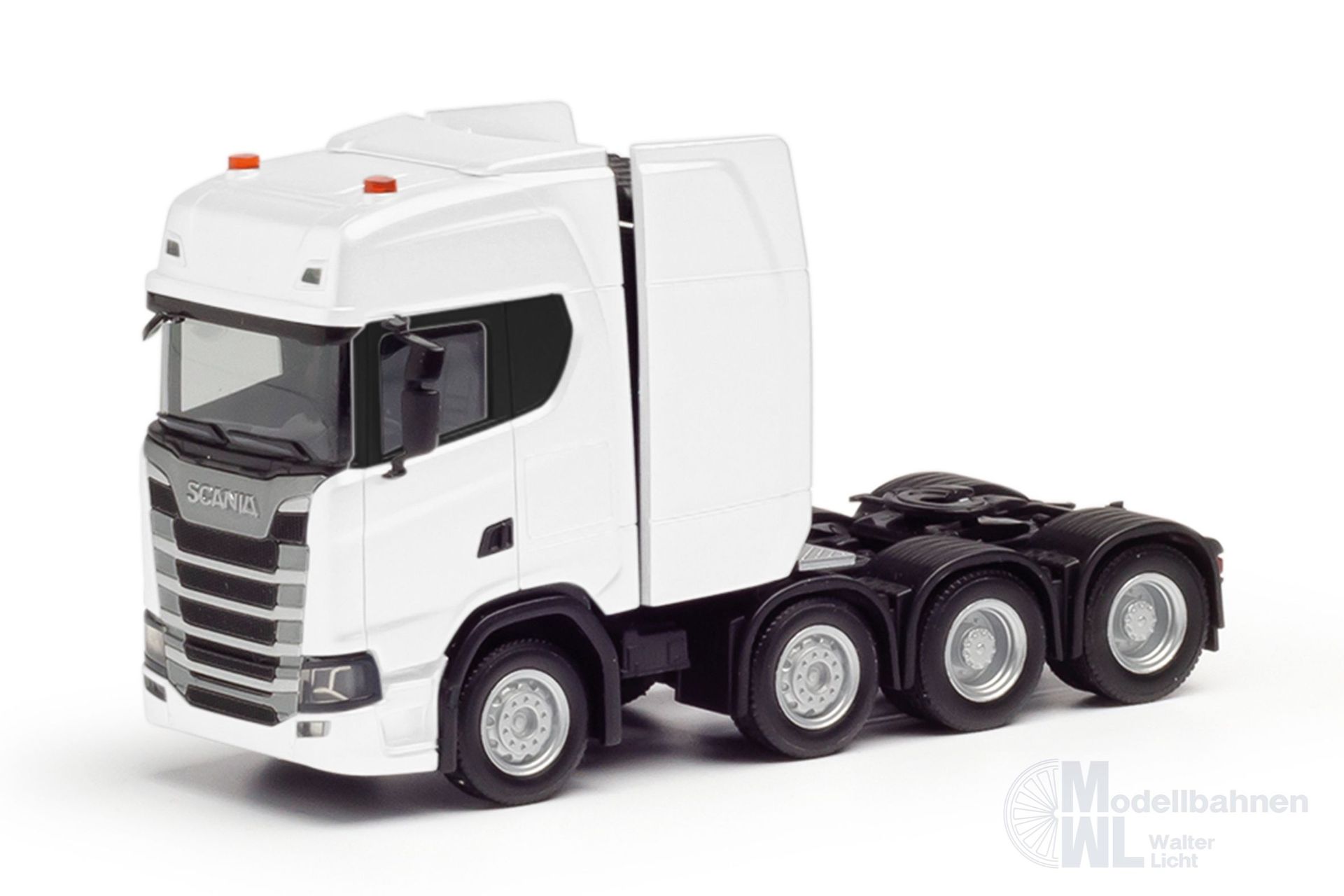 Herpa 308601-004 - Scania CS20 Hochdach Schwerlastzugmaschine 4achs (8x4), weiß H0 1:87