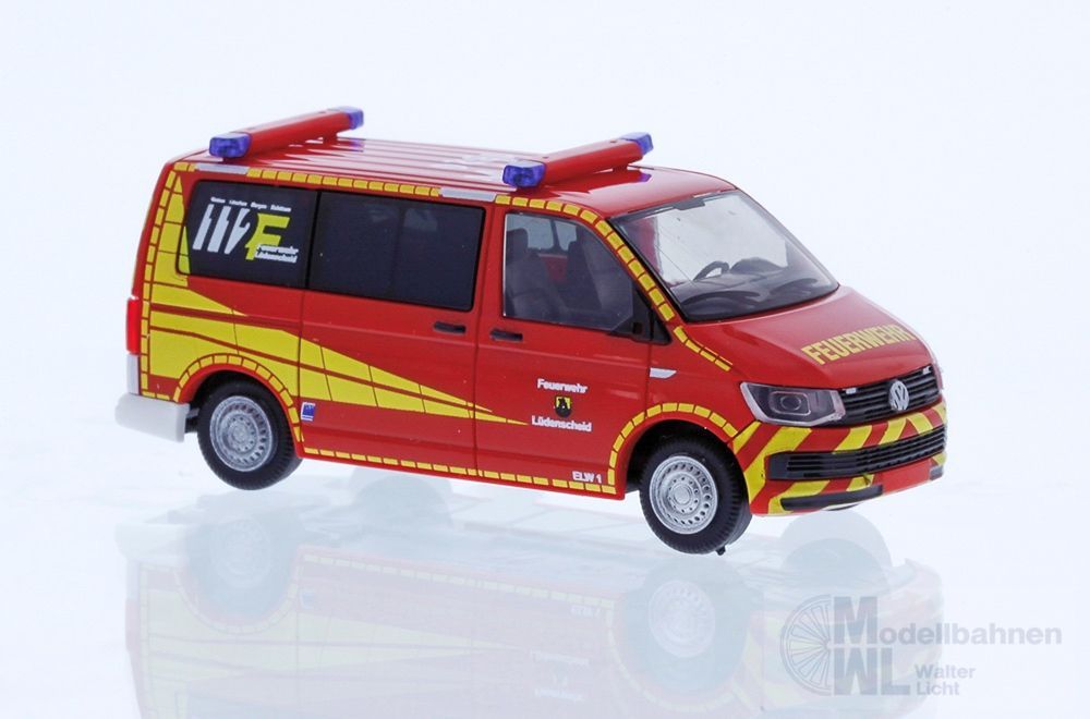 rie53907_0 Rietze 53907 - Volkswagen T6.1 Feuerwehr Lüdenscheid H0 1:87