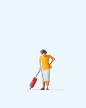 Preiser 28141 - Frau mit Staubsauger H0 1:87