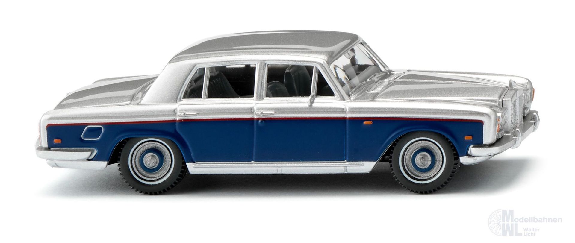 Wiking 083705 - Rolls Royce Silver Shadow - silber/blau H0 1:87