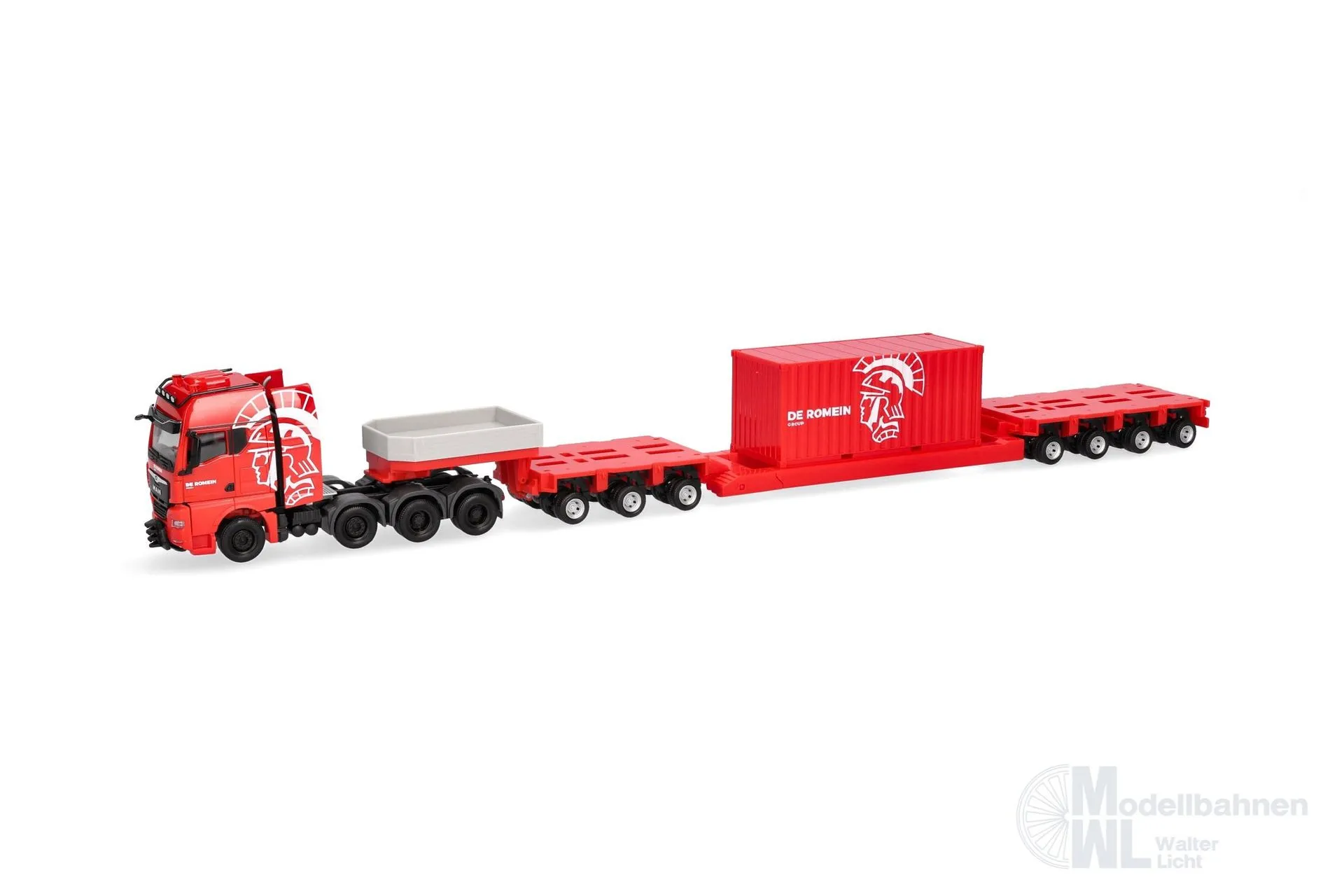 Herpa 320764 - MAN TGX GX Tieflader-Sattelzug De Romein H0 1:87