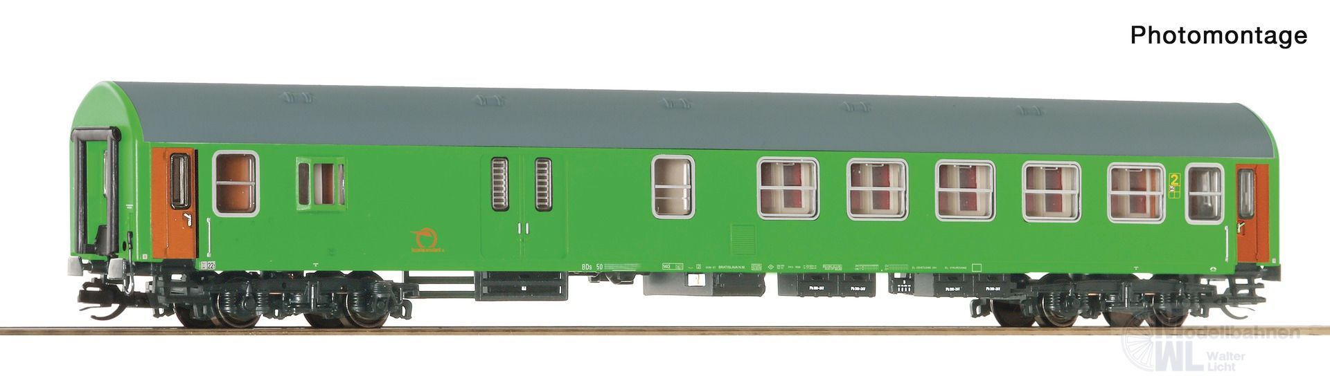 Roco 6280038 - Personenwagen ZSSK 2.Kl./Gepäck Y/B 70 TT 1:120