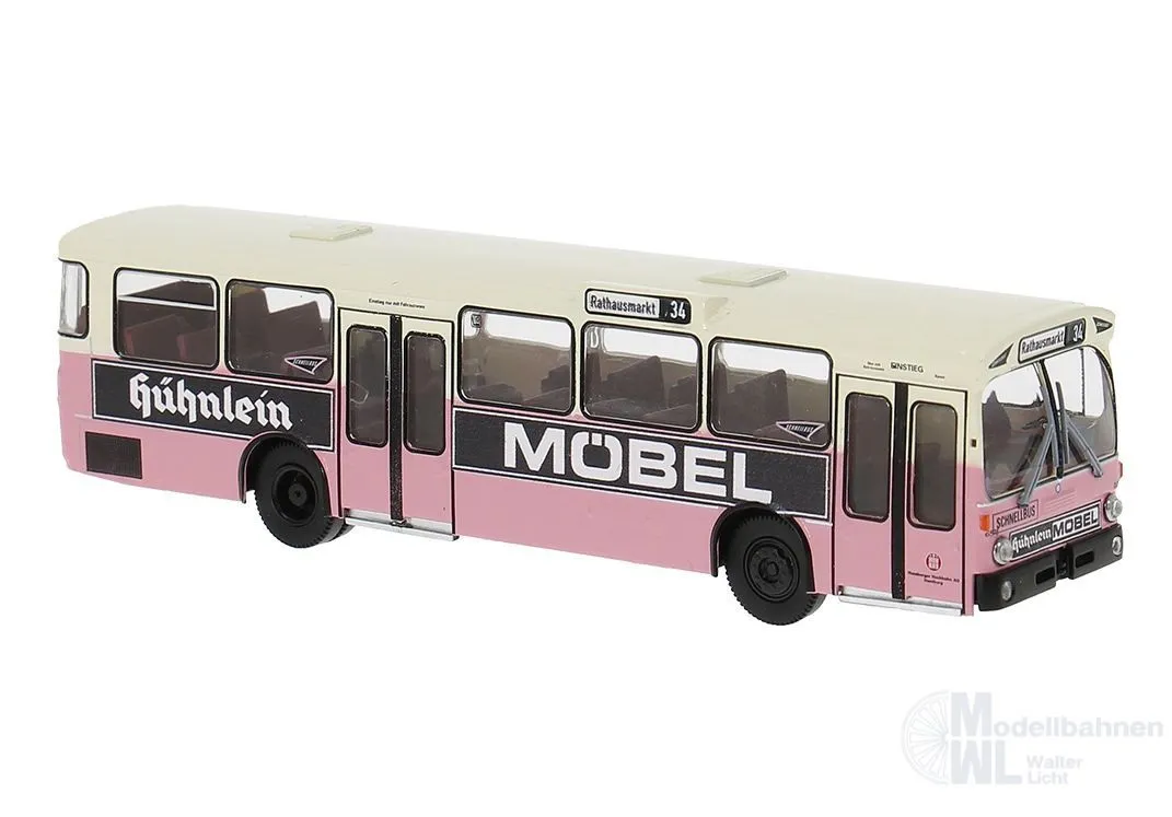 Brekina 50835 - Mercedes-Benz O 305 Schnellbus Möbel Hühnlein Hamburg H0 1:87