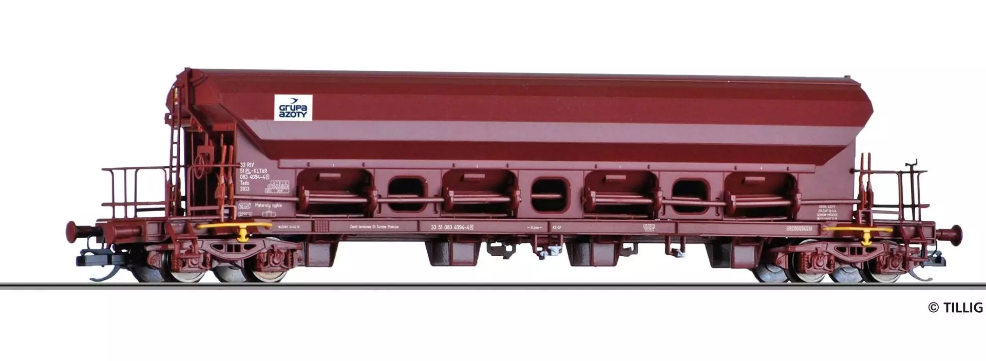 Tillig 15363 - Schwenkdachwagen Grupa Azoty Koltar Ep.VI Tads TT 1:120