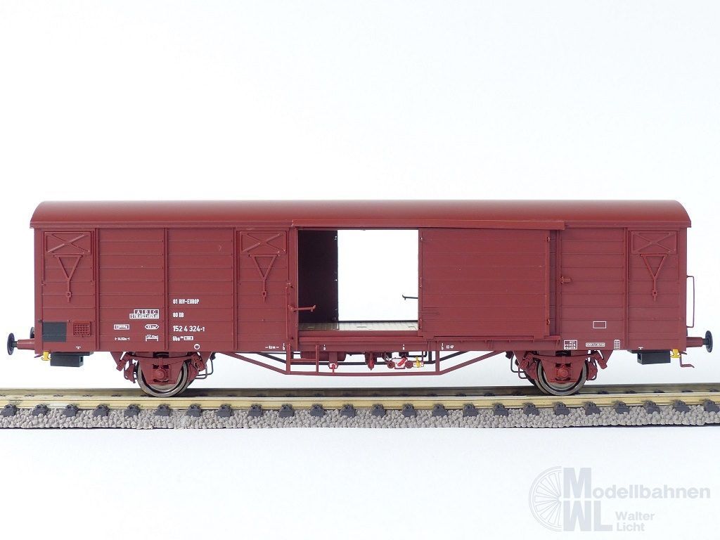 Exact Train 20708 - Güterwagen gedeckt DB Ep.V Gbs 258 EUROP Tür ohne Verstärkung H0/GL