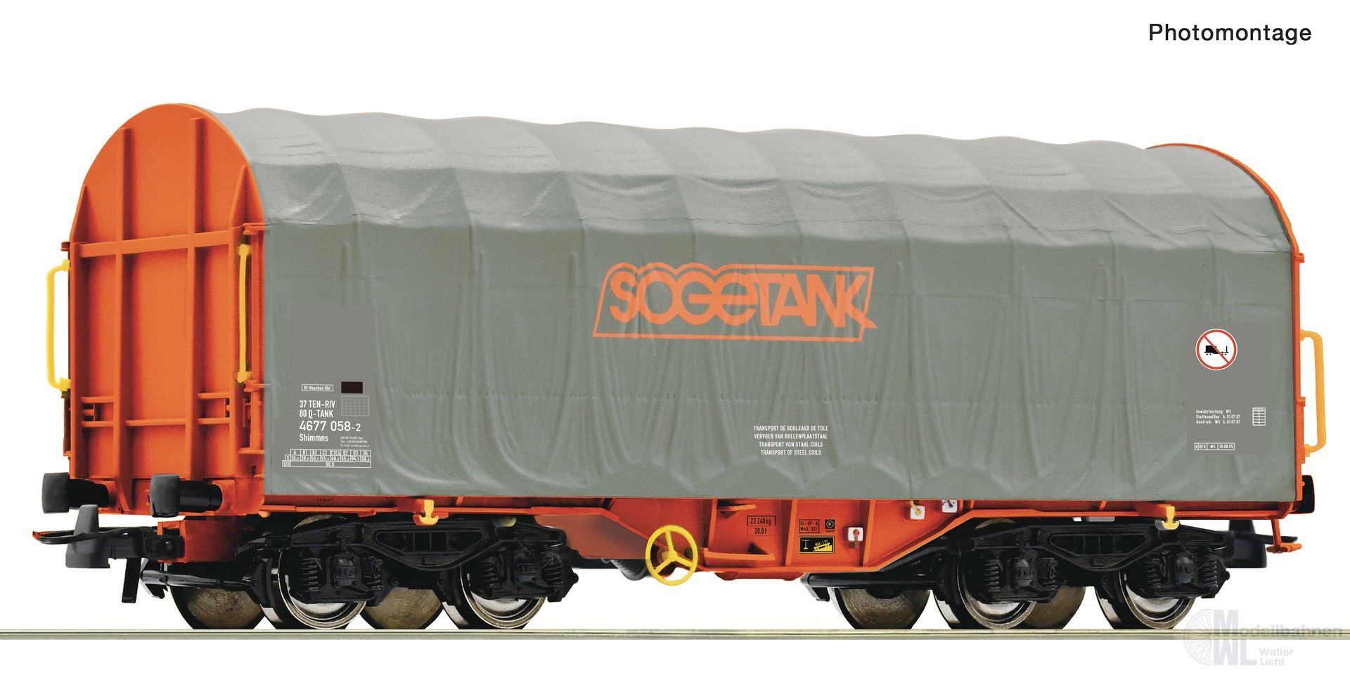 Roco 6600133 - Schiebeplanenwagen SOGETANK Ep.VI H0/GL