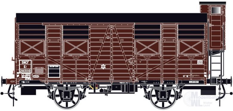 LS Models 31313 - Güterwagen ged. SNCF Ep.IIIb Kf 19 OCEM H0/GL