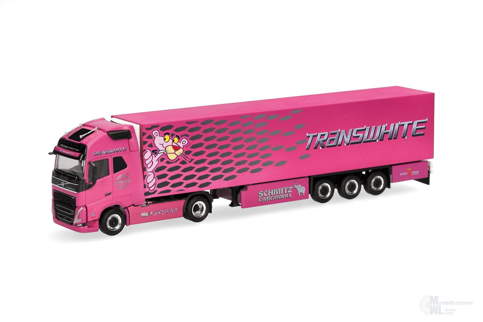 Herpa 319836 - Volvo FH GL XL 20 Kühlkoffer Sattelzug Transwhite Portugal H0 1:87