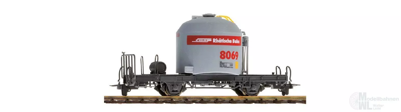 Bemo 2252132 - Zementtransportwagen RhB Ep.V Uce 8032 rotes Band H0m