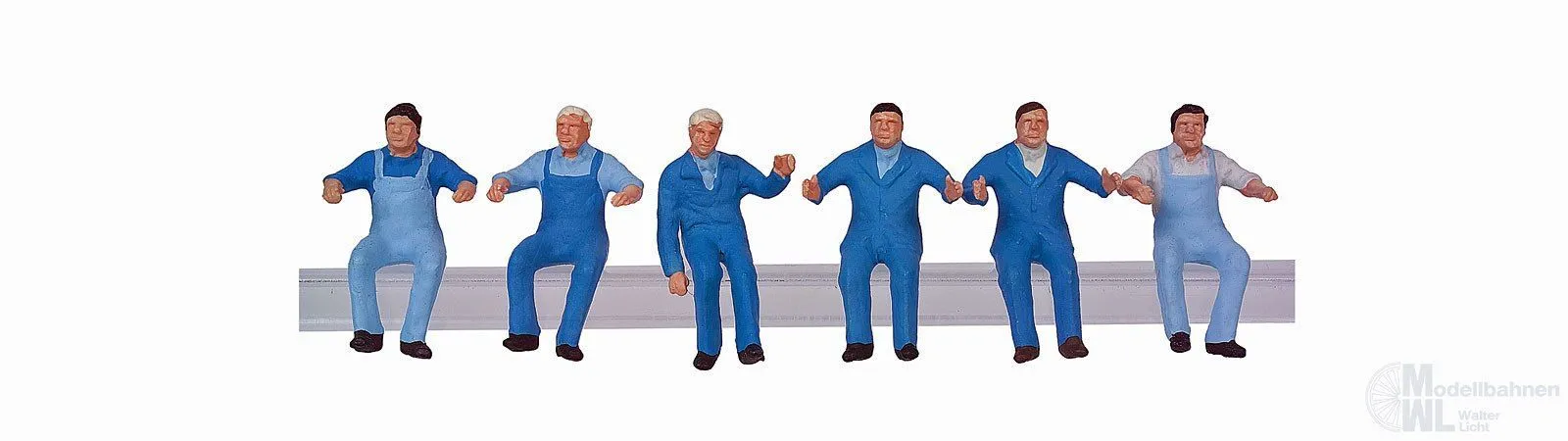 Bemo 6504000 - Sechs Lokführer sitzend H0 1:87