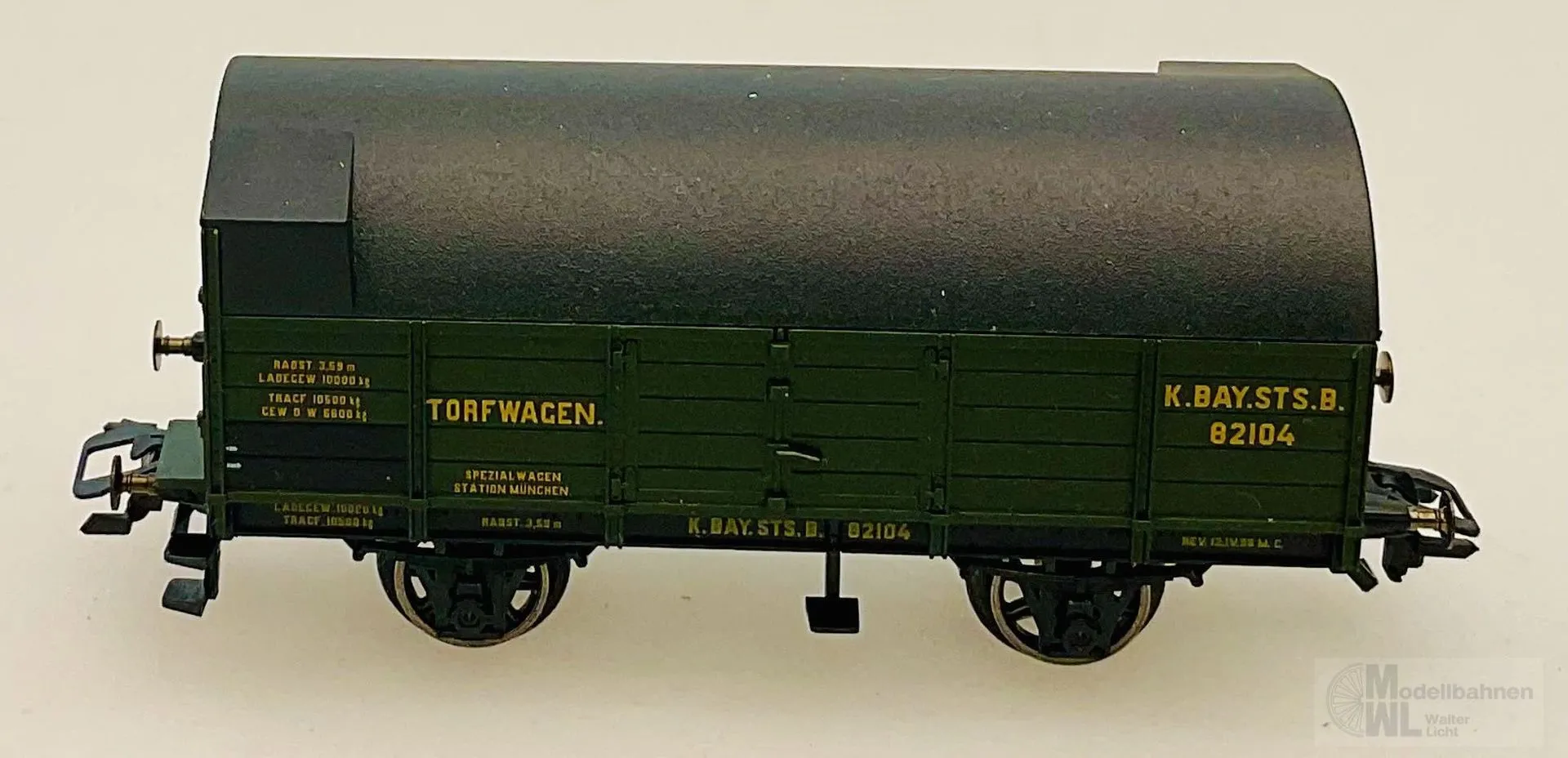 Märklin 45094 - MÄRKLIN - Torf-Munitionswagen K.Bay.Sts.B. Ep.I H0/WS
