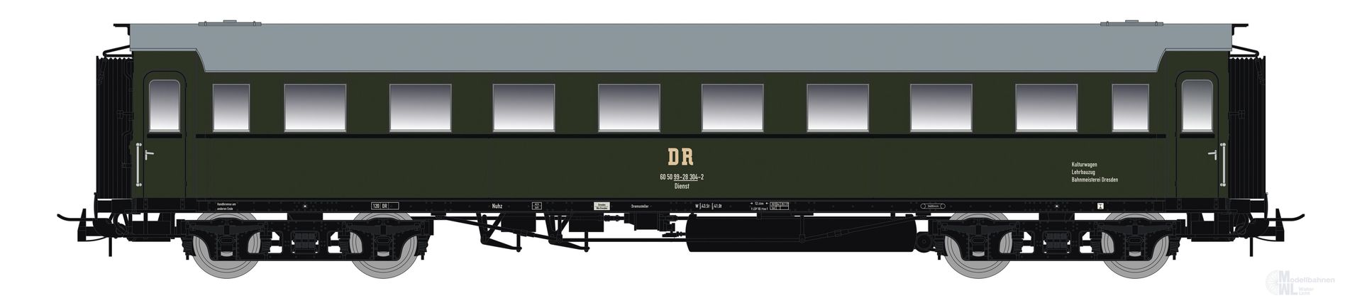 Saxonia Modellbau 87198 - Personenwagen DR Ep.IV C4Ü Sa 07 Beleuchtung H0/GL