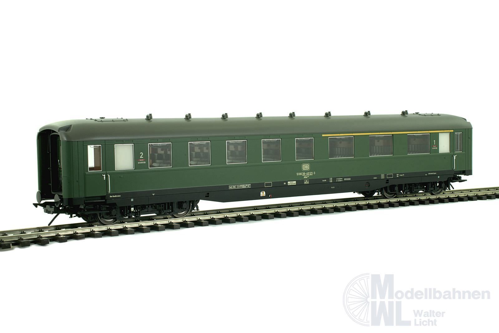 Lenz 41262-03 - Schürzenwagen DB Ep.IV 1/2.Kl. ABC4ü-39 chromoxidgrün Spur 0