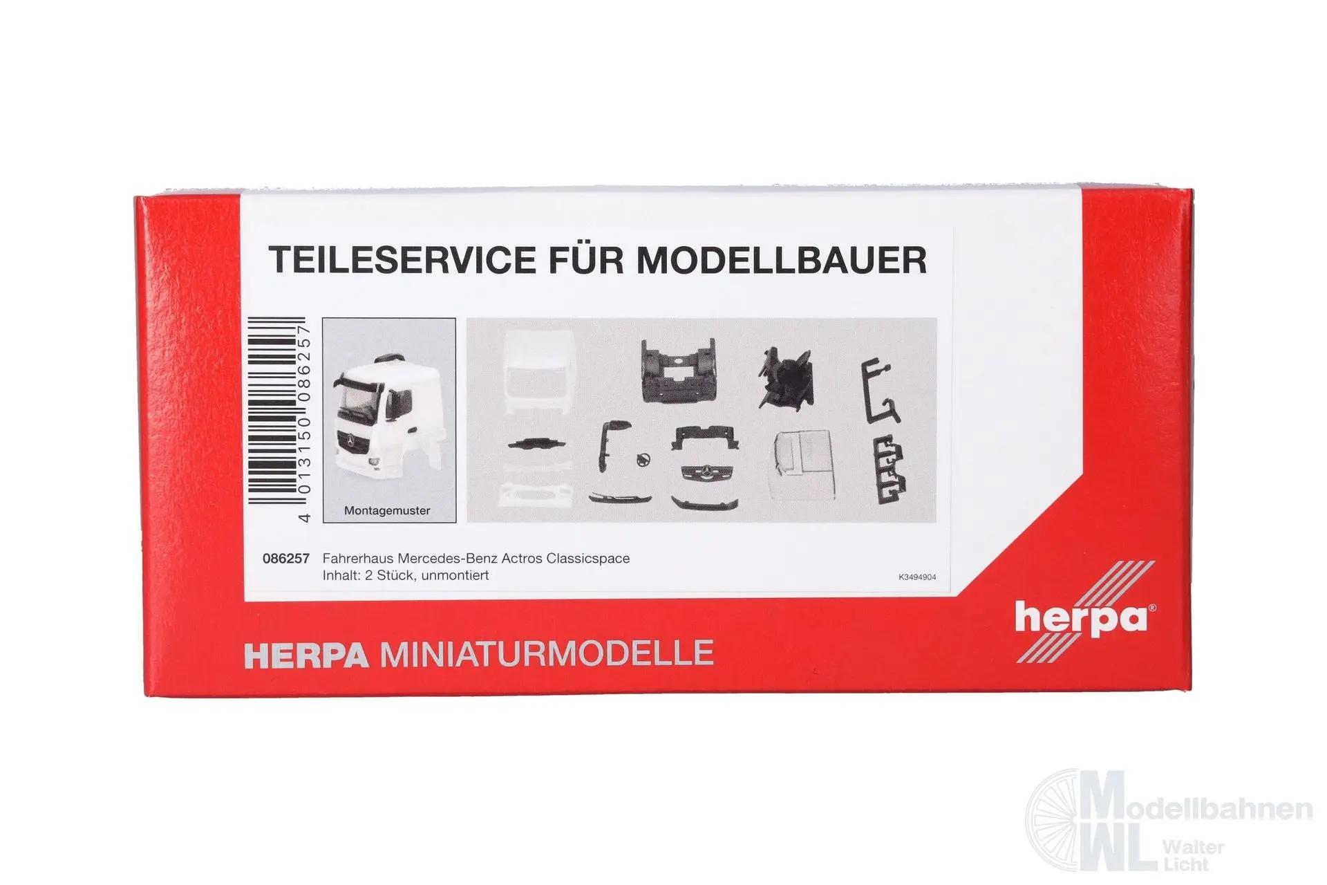 Herpa 086257 - Fahrerhaus Mercedes-Benz Actros Classicspace weiß 2 Stück H0 1:87