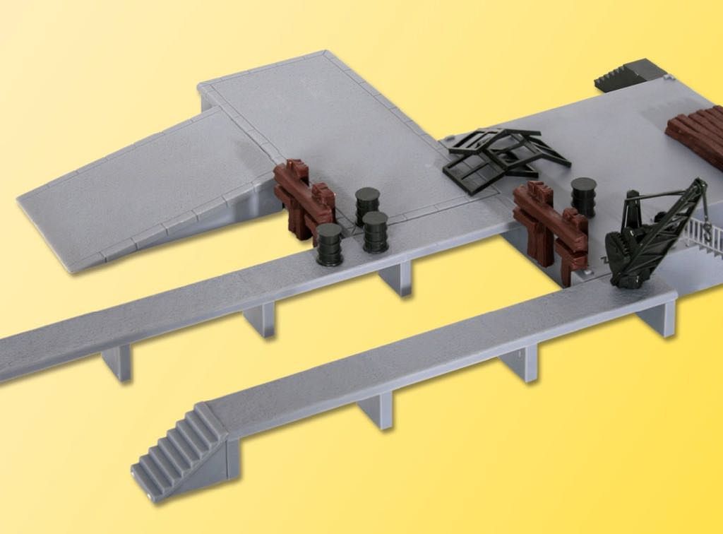 Kibri 38620 - Deko-Set Laderampen mit Kran H0 1:87