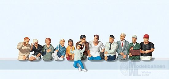 Preiser 10386 - Sitzende Fahrgäste für Bus und Bahn H0 1:87