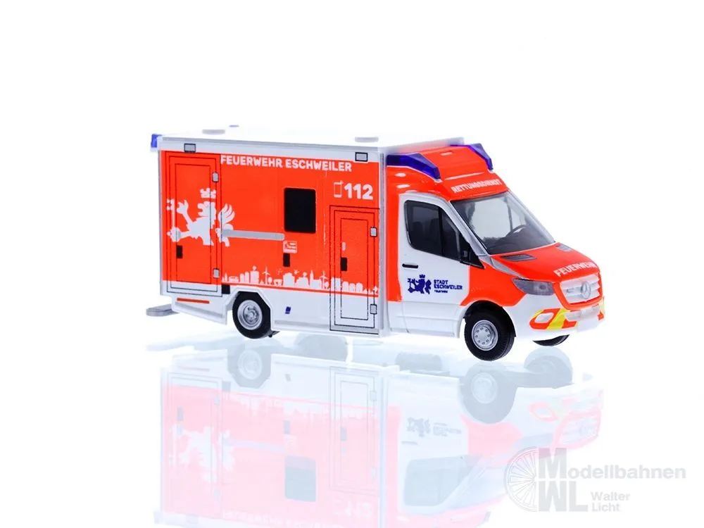 Rietze 76107 - Mercedes-Benz GSF RTW ´18 Rettungsdienst FW Eschweiler H0 1:87
