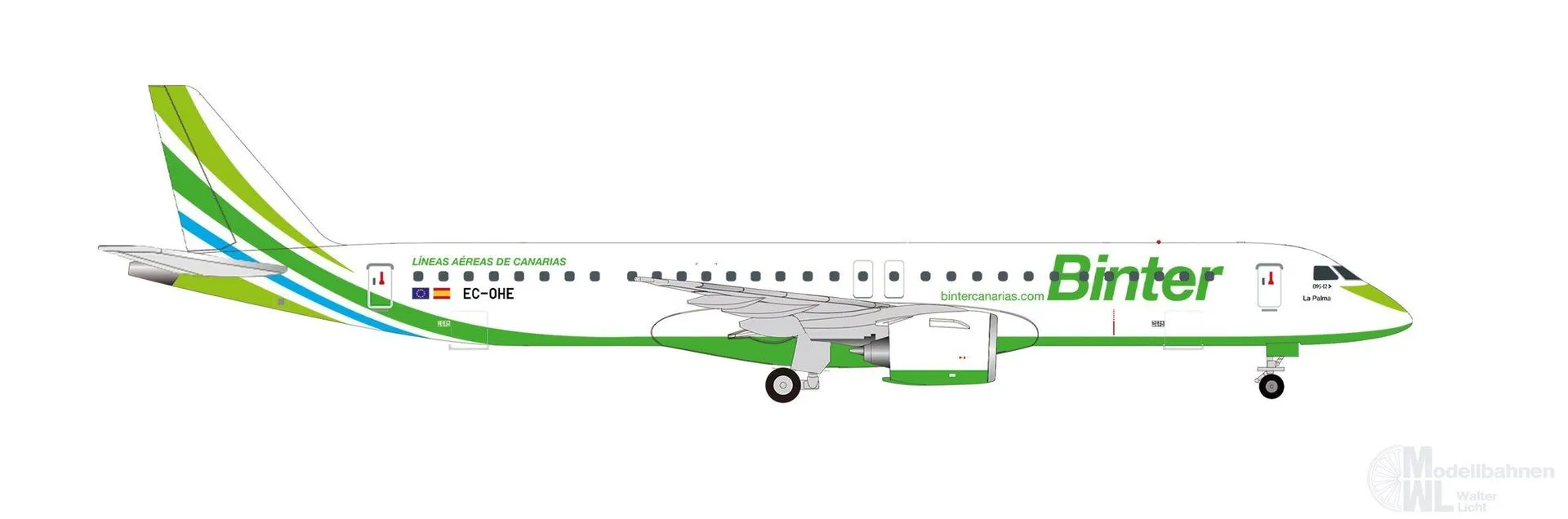 Herpa 539265 - Embraer E195-E2 BinterCanarias 1:500