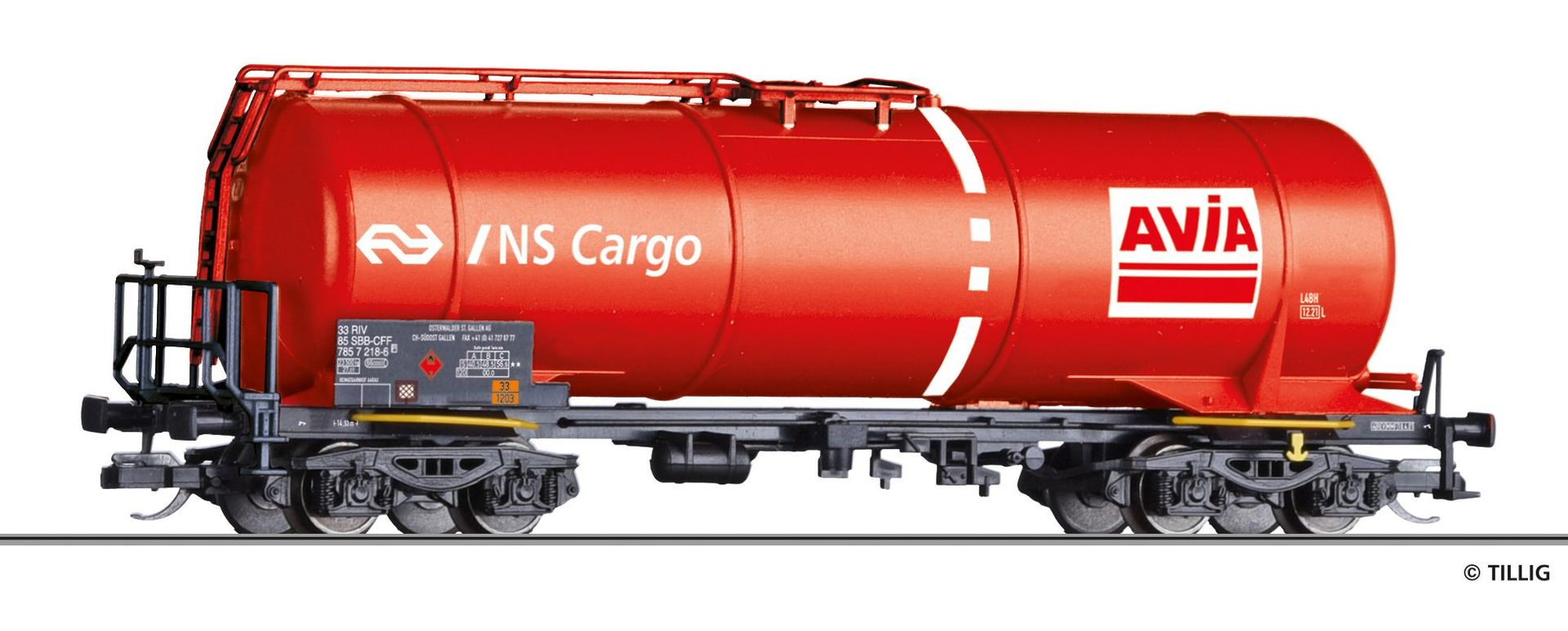 Tillig 18505 - Kesselwagen SBB Ep.V AVIA TT 1:120