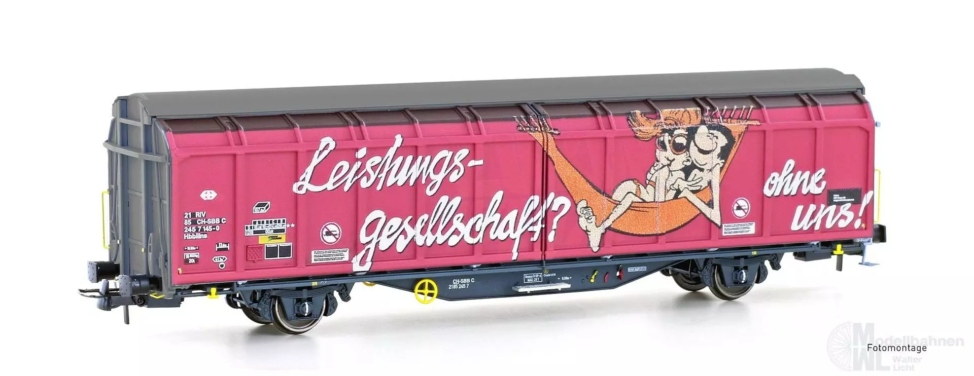Hobbytrain 45105 - Schiebewandwagen Hbbillns SBB Ep.VI Graffiti-Serie Nr.3 H0/GL