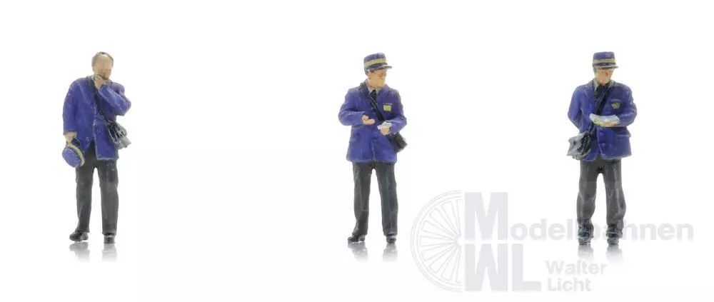ARTITEC b.v. 5870042 - NS Schaffner auf dem Bahnsteig 1940-70 (3x) H0 1:87
