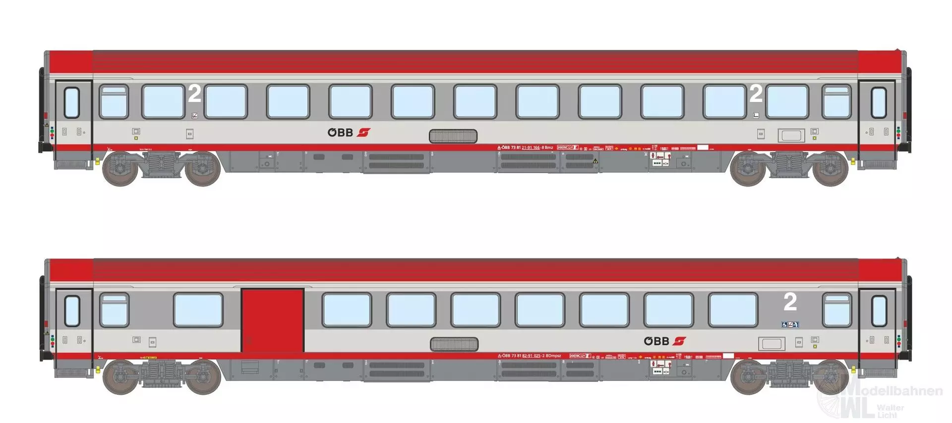 ASM 258177 - Personenwagen Set ÖBB Ep.VI BDbmpsz + Bmz 2.tlg. N 1:160