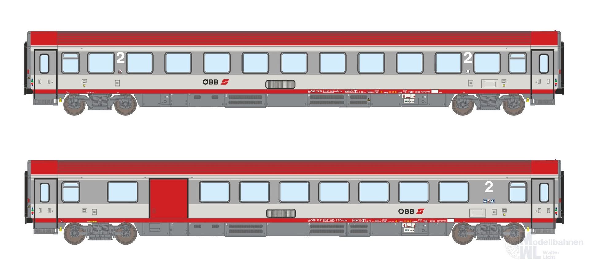 ASM 258177 - Personenwagen Set ÖBB Ep.VI BDbmpsz + Bmz 2.tlg. N 1:160