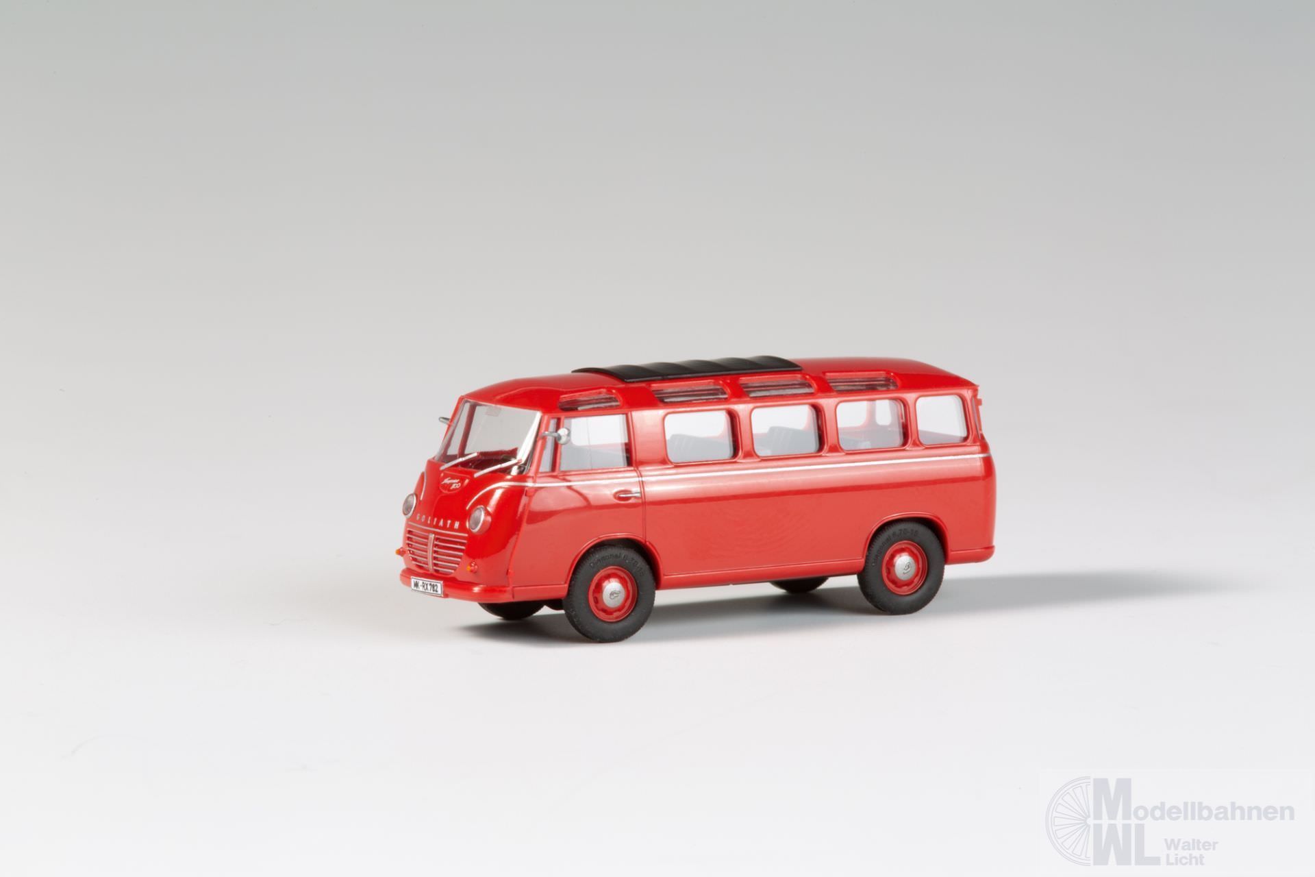 mini car 66035 - Goliath Express 1100 Luxusbus rot Dach geschlossen H0 1:87