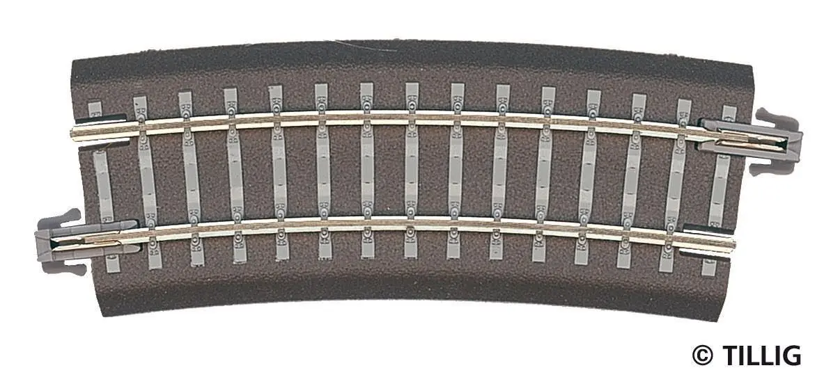 Tillig 83710 - Bettungsgleis gebogen R12 R310/15° TT 1:120