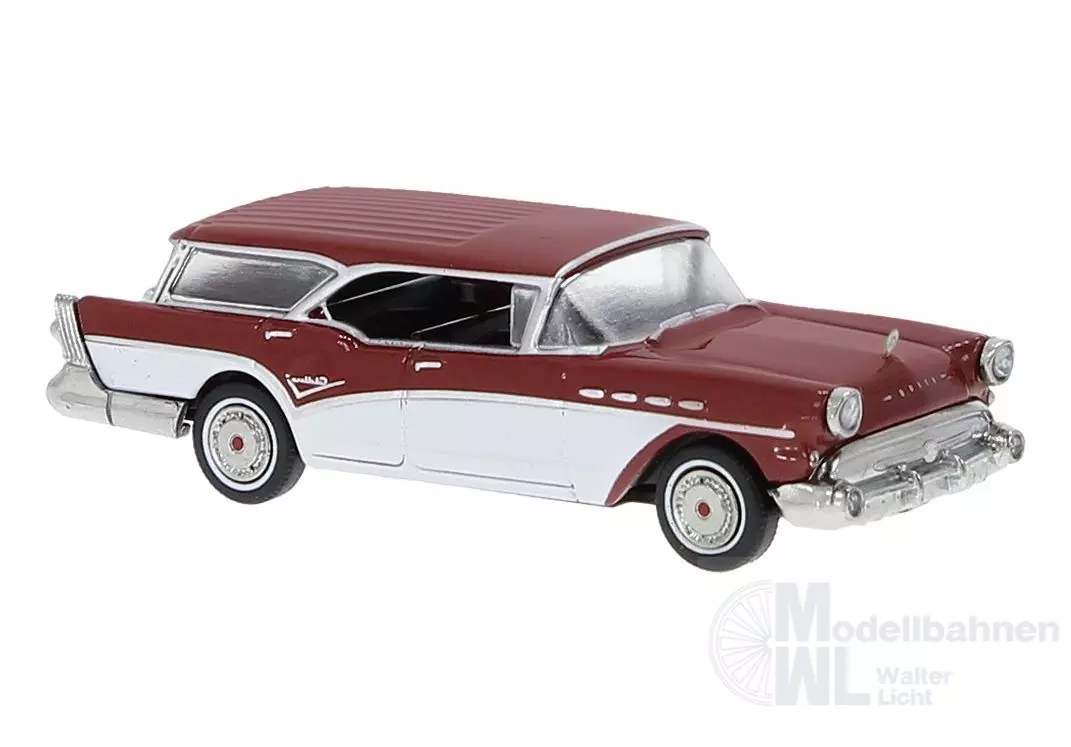Brekina 18181 - Buick Century Caballero rot metallic/weiß H0 1:87