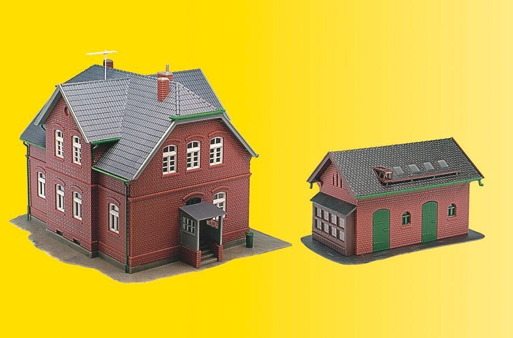 Kibri 38192 - Werkswohnhaus in Bottrop mit Nebengebäude H0 1:87