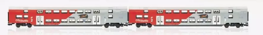 Jägerndorfer Modellbahn 16300 - Doppelstock Wagen Set ÖBB Ep.VI 2.tlg. HIGH END H0/WS