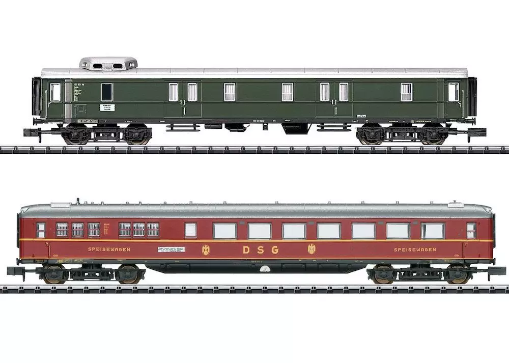 Trix 18286 - Schnellzugwagen Set DB Ep.III 2.tlg. N 1:160