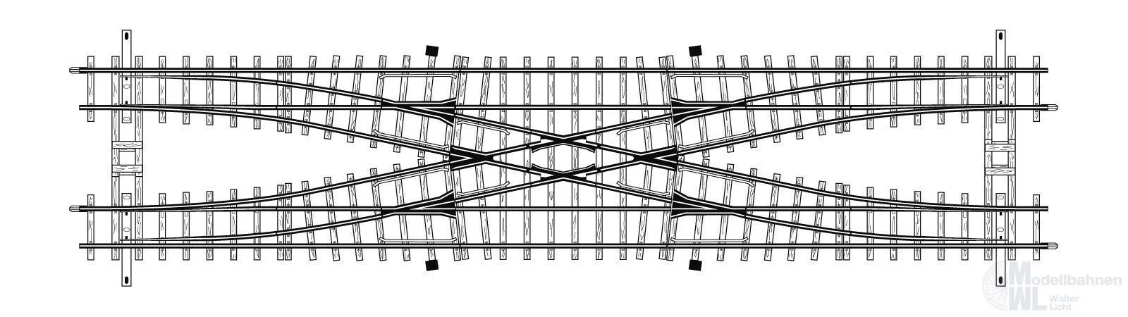 Bemo 4214000 - Doppelgleisverbindung 12° H0m