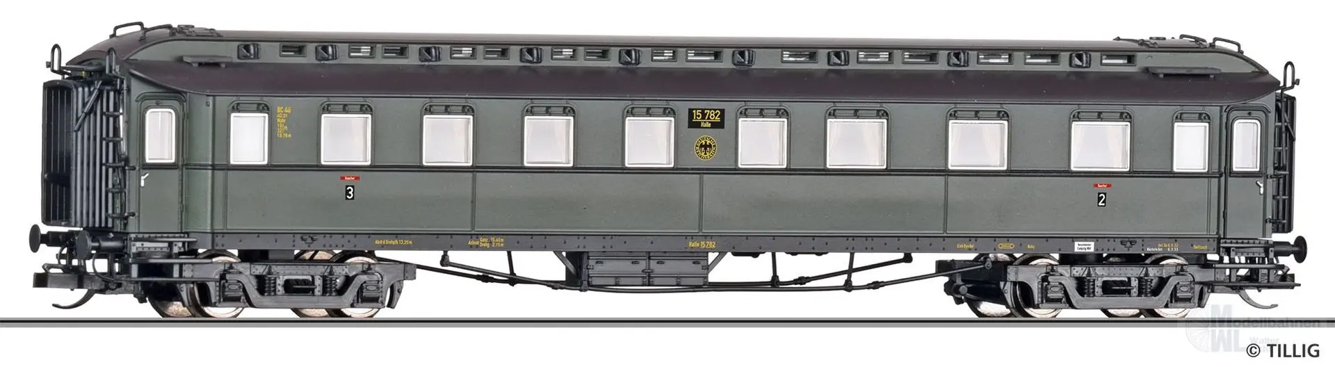 Tillig 12001 - Personenwagen DRG Ep.II 2/3 Kl. BC4ü TT 1:120